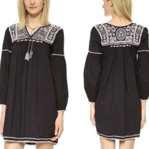 Ulla Johnson Mira Dress Boho Chic Embroidered Midi Cotton size 4